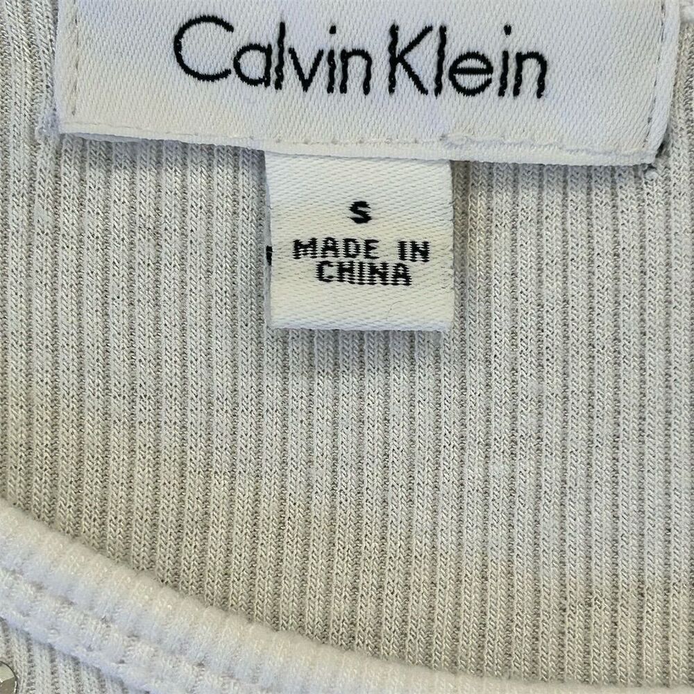 Calvin Klein Women's Studded Tank Top White Size S Casual Summer - Picture 3 of 6